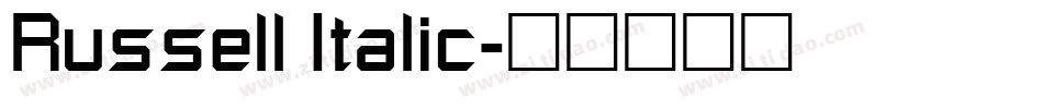 Russell Italic字体转换